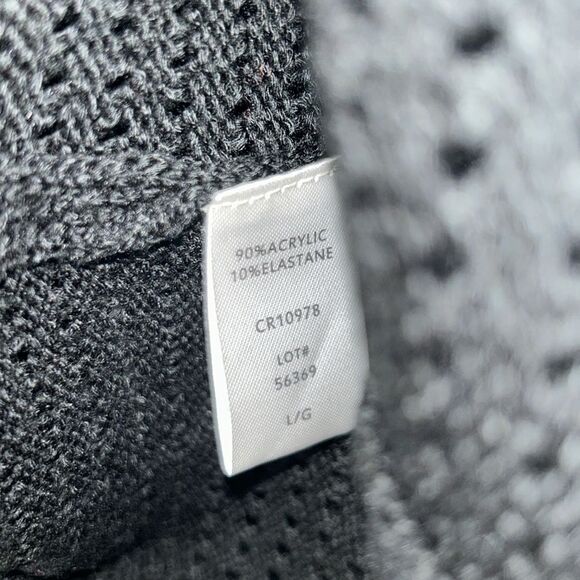 Elan Black Crotchet Hoodie Open Front Cardigan(Size Large) - Picture 6 of 7